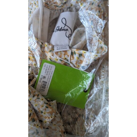 NWT Sam Edelman XL Yellow Floral Multicolor Mock Neck Trapeze Dress 14W 16-18 - Picture 5 of 5